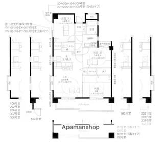 ボヌール森の台【3階】の間取り