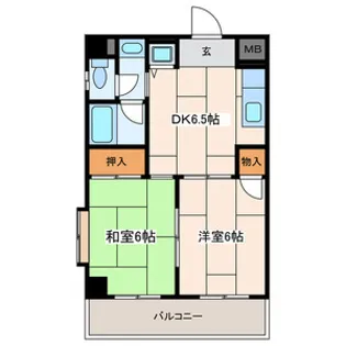 パルホンダハイツ【2階】の間取り