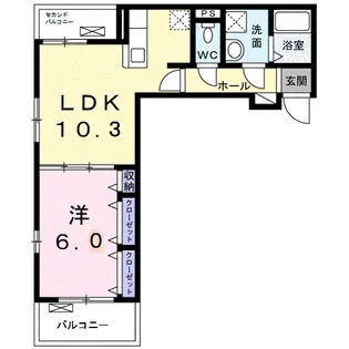 ピースフル ガーデン【2階】の間取り