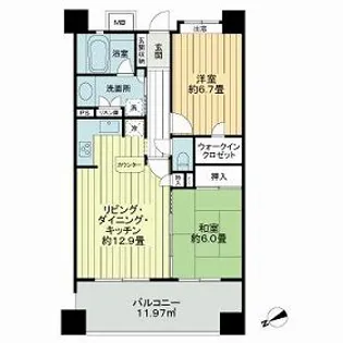 ライオンズステーションプラザ十日市場【4階】の間取り