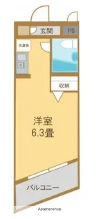 クレイン阿部【4階】の間取り