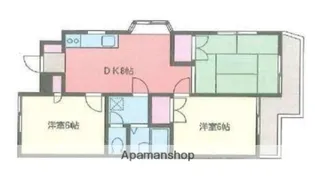 エクセレントハイツ岸谷【1階】の間取り