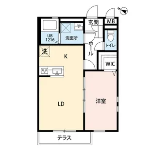 クレール虹【1階】の間取り