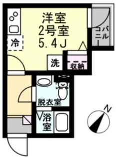 神奈川県横浜市神奈川区松見町3丁目【アパート】の間取り