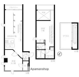 開洋館【9階】の間取り