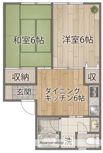 グリーンハイツ峰沢【2階】の間取り