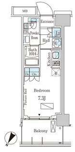 パークアクシス横濱大通り公園【8階】の間取り