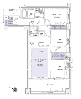 KDXレジデンス横濱紅葉坂【5階】の間取り