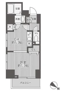 レジディア蒲田【13階】の間取り