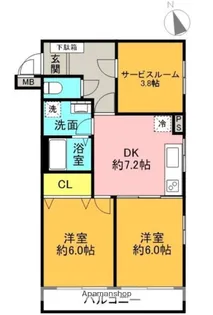 ライオンズマンション上大岡第13【3階】の間取り