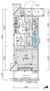 メインステージ横濱阪東橋【4階】の間取り
