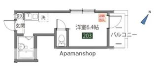 メルディア新川崎B【2階】の間取り