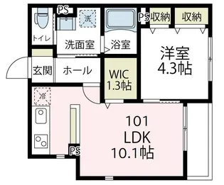 メゾン ド フェリシテ参番館【101号室号室】の間取り