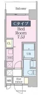 神奈川県川崎市川崎区貝塚1丁目【マンション】の間取り