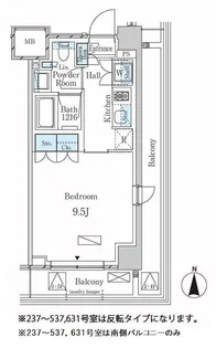 ラティエラ武蔵小杉【5階】の間取り