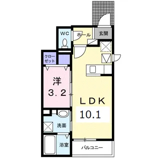 ハピネスベルⅡ【1階】の間取り