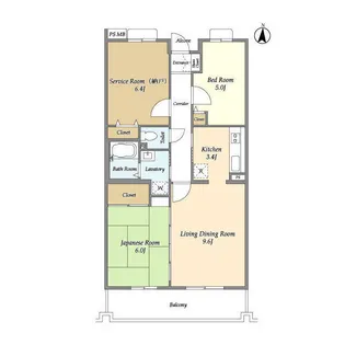 オーキッドレジデンス港北綱島イースト【2階】の間取り