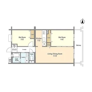 オーキッドレジデンス港北綱島イースト【3階】の間取り