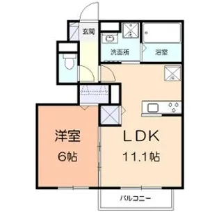 TーHAWK【102号室】の間取り