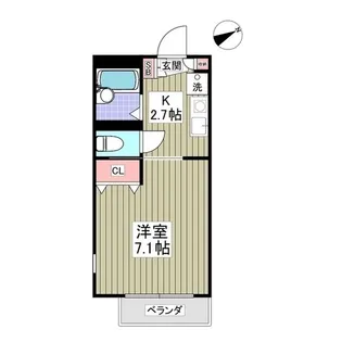 パステルハイツ 厚木【1階】の間取り