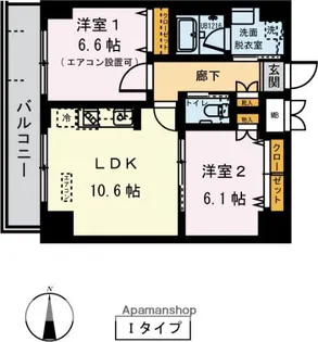 ドムス常盤【8階】の間取り