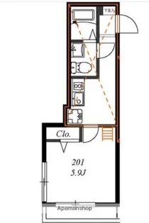 エルソール羽沢【2階】の間取り