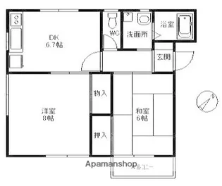 ハイツベルマーレⅡ【2階】の間取り