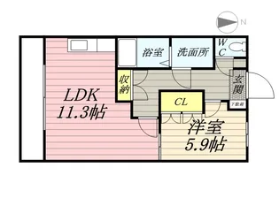 プリムヴェール【2階】の間取り