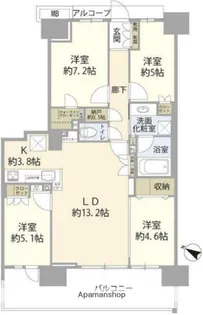 エアヒルズ藤沢【10階】の間取り