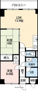 ヒルサイドクラタ【4階】の間取り