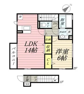 ペルーシェ B棟【2階】の間取り