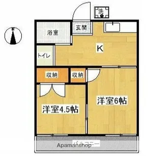 第二長沼ハイツ【1階】の間取り