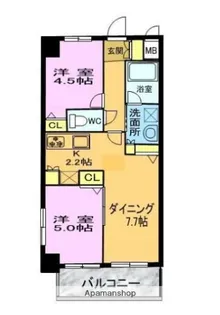 神奈川県藤沢市湘南台2丁目【マンション】の間取り