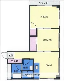 ニューフラットⅡ【4階】の間取り