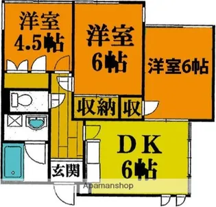 グリーンルーフ湘南【1階】の間取り