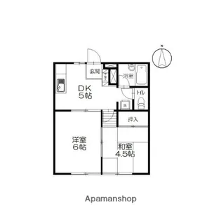 神奈川県藤沢市鵠沼神明5丁目【アパート】の間取り
