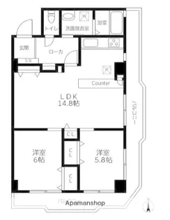 金子ビル【6階】の間取り