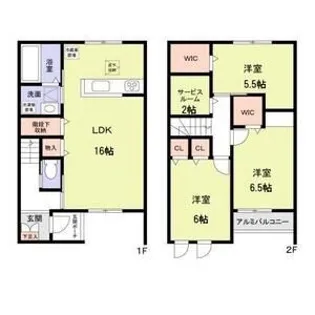 パールグレイス【1階】の間取り