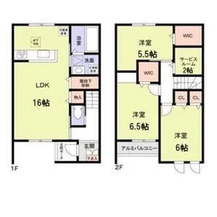 パールグレイス【1階】の間取り