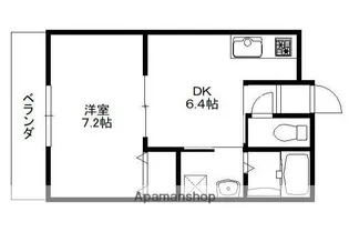 シンケンビル船越【1階】の間取り