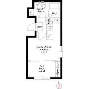 CASA PIAZZA 下丸子【2階】の間取り