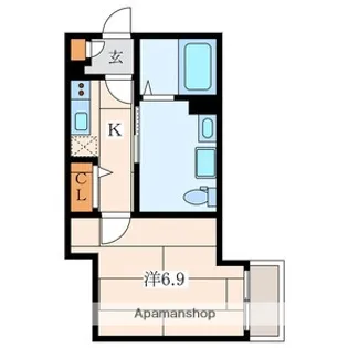 ベイルーム茅ヶ崎【1階】の間取り