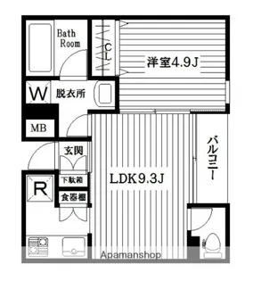 ミヌンタロニィ【102号室】の間取り