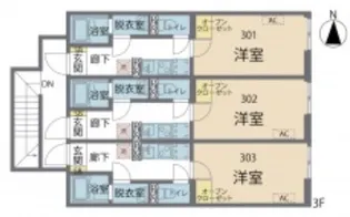 カインドネス厚木中新田【302号室号室】の間取り