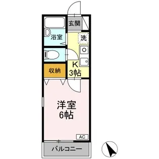 セジュール町田【1階】の間取り