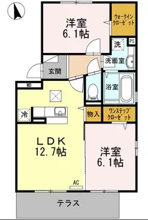 グランイーグルB【1階】の間取り