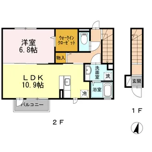 ノア・アン【2階】の間取り