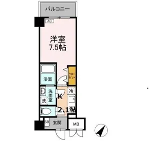 TRE LUCE横濱関内【10階】の間取り