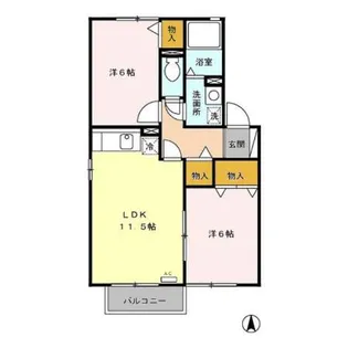 ポルックス【2階】の間取り