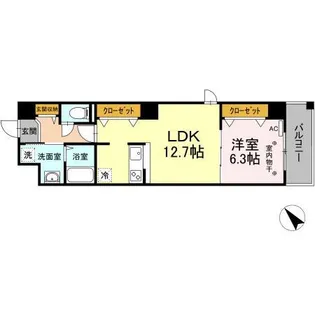 ノーブルヒルズ【7階】の間取り